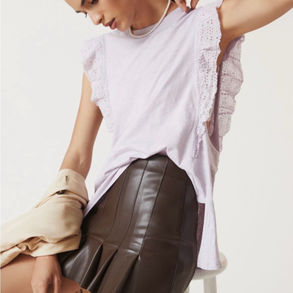 Pilcro Sustainable Ruffle-Sleeved Tunic